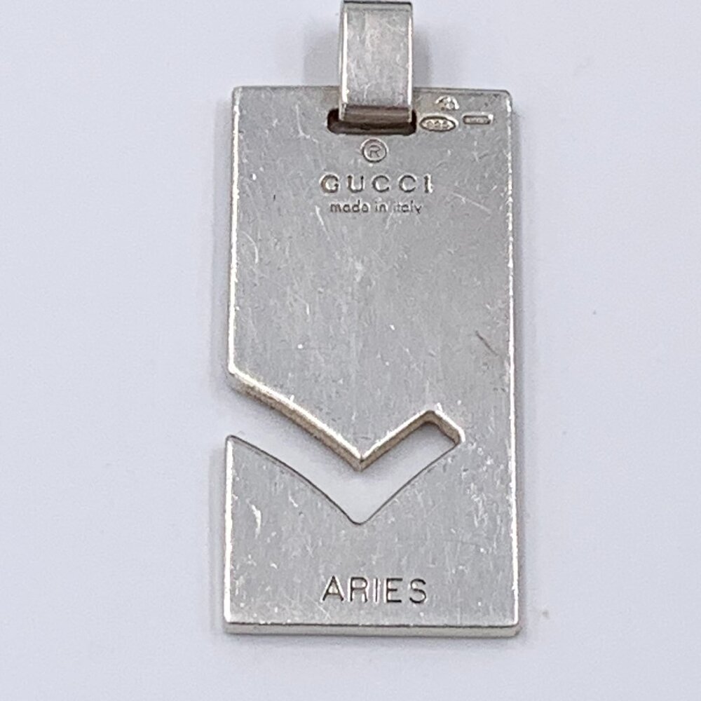 Authentic GUCCI Silver 925 Aries Pendant